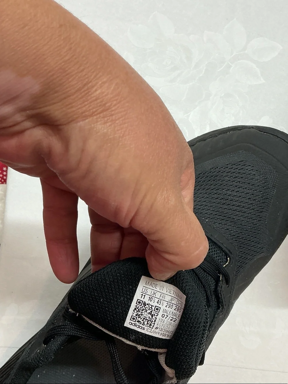 adidas Black Mesh Lace-Up Running Shoes